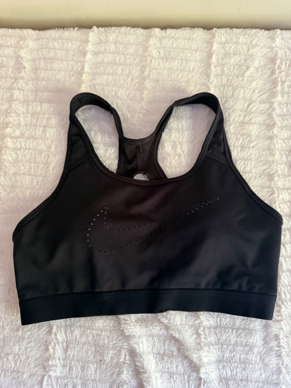 Nike Dri-FIT White and Black Athletic Top